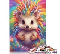 1000 Pieces Jigsaw Puzzles for Adults | Colorful Cute Hedgehog Jigsaw Puzzles for Adults 1000 Pieces Puzzle Gifts 1000pcs (75x50cm)
