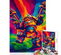 1000 Pieces Jigsaw Puzzles for Adults Colorful Dwarf Warrior with Deep Galactic Hands-on Game Enhance Memory Anti-Stress Toys Artists Collection, Fine Art (38X26cm)