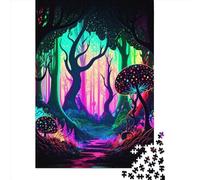 1000 Pieces Jigsaw Puzzles for Adults Colorful Forest Abstract Puzzle Sets for Family Paper Puzzles Brain Challenge Puzzle 1000pcs (38x26cm)