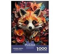 1000 Pieces Jigsaw Puzzles for Adults Colorful Fox Art Print-1 Jigsaw for Adults Relax Games Perfect Decoration Unique Gifts for Birthday And Christmas 70x50cm/1000pcs