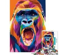 1000 Pieces Jigsaw Puzzles for Adults Colorful Gorilla Pop Art Portrait Toy Intellectual Game Educational Games for The Whole Family Great Gifts And Toys (Size 50x75cm)