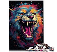 1000 Pieces Jigsaw Puzzles for Adults Colorful jungle beast Home Decoration Jigsaw Puzzles 26x38cm Enhance love between couples