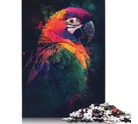 1000 Pieces Jigsaw Puzzles for Adults Colorful Parrot Portrait Square Paper Puzzles Unique Piece Puzzle Educational Fun Games Toys 38x26cm/1000pcs