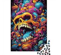1000 Pieces Jigsaw Puzzles for Adults | Colorful Psychedelic Painting of Skulls Jigsaw Puzzles for Adults 1000 Pieces Puzzle Gifts 1000pcs (75x50cm)