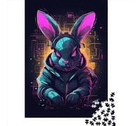 1000 Pieces Jigsaw Puzzles for Adults Colorful Rabbit Music Puzzle Sets for Family Paper Puzzles Brain Challenge Puzzle 1000pcs (38x26cm)