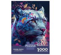 1000 Pieces Jigsaw Puzzles for Adults Colorful Snow Leopard Jigsaws for Adults Brain Teaser Game Stress Reliever Birthday And Unique Gifts 70x50cm/1000pcs