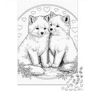 1000 Pieces Jigsaw Puzzles for Adults Coloring Book Foxes Jigsaws for Adults Anti-Stress Toys Hand Speed Race Parent-child Interaction 52x38cm/1000pcs