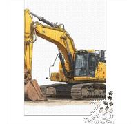1000 Pieces Jigsaw Puzzles for Adults Construction Excavator Heavy Duty Jigsaws for Adults Anti-Stress Toys Hand Speed Race Parent-child Interaction 38x26cm/1000pcs