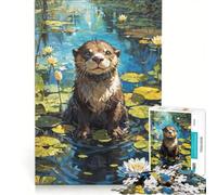 1000 Pieces Jigsaw Puzzles for Adults Contentment in The Lilies, Hands-on Game, Stress Reliever, Unique Gifts for Birthday And Christmas 50x75cm