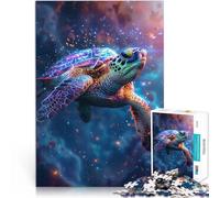 1000 Pieces Jigsaw Puzzles for Adults Cosmic Sea Turtle Schwierig und herausfordernd einzigartiges Herausforderungsspiel52x38cm