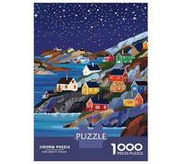 1000 Pieces Jigsaw Puzzles for Adults Cozy Coastal Cottage Scene Jigsaw for Adults Relax Games Perfect Decoration Unique Gifts for Birthday And Christmas 52x38cm/1000pcs