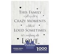 1000 Pieces Jigsaw Puzzles for Adults Crazy Loud Love Family Jigsaws for Adults Brain Teaser Game Stress Reliever Birthday And Unique Gifts 52x38cm/1000pcs