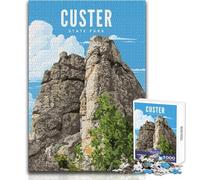 1000 Pieces Jigsaw Puzzles for Adults Custer State Park Toy Intellectual Game Birthday Present Gift For Birthdays Size 38x26cm