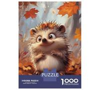 1000 Pieces Jigsaw Puzzles for Adults Cute Hedgehog in Autumn Jigsaws for Adults Family Games Birthday Present Unique Gifts for Birthday And Christmas 38x26cm/1000pcs