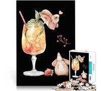 1000 Pieces Jigsaw Puzzles for Adults Cute Mice and Tropical Itch Cocktail Für Familienspaß Wanddekoration38x26cm
