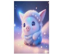 1000 Pieces Jigsaw Puzzles for Adults Cute Pig Puzzle Teenagers Game Stress Reliever Difficult Challenge (78×53cm)