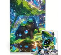 1000 Pieces Jigsaw Puzzles for Adults Cute Puppy in A Forest, Relax Games, Precision Cutting, Suitable for Desktop Decoration 38x26cm