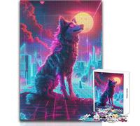 1000 Pieces Jigsaw Puzzles for Adults Cyber Canine Cozy And Calming Leisure Fun Seamless Fit High Precision Toy Size 38x52cm