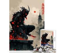 1000 Pieces Jigsaw Puzzles for Adults Cyberpunk Ninja Assassin in Urban Setting Anti-Stress Toys Great Gift Relax Games Improving Love between Couples Size 50x75cm