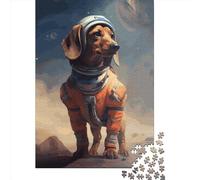1000 Pieces Jigsaw Puzzles for Adults Dachshund Mars Puzzle Sets for Family Wooden Puzzles Brain Challenge Puzzle 1000pcs (75x50cm)