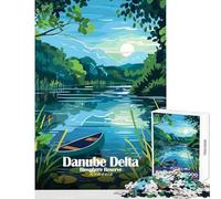 1000 Pieces Jigsaw Puzzles for Adults Danube Delta Biosphere Reserve Romania Strengthen Happy Family Ties Special Surprise (38x52cm)