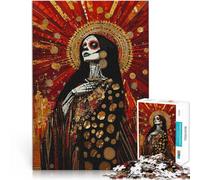 1000 Pieces Jigsaw Puzzles for Adults Day of the Dead Woman Made of cardboard for age 14+ Anti-stress educational toy Birthday gift, gifts, wall art。size:38x52cm/14.96x20.47inch