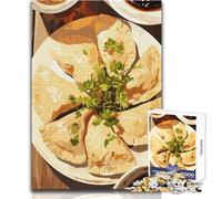 1000 Pieces Jigsaw Puzzles for Adults Delicious Dumplings with Fresh Herbs Toy Intellectual Game Birthday Present Gift For Birthdays Size 38x52cm