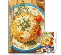 1000 Pieces Jigsaw Puzzles for Adults Delicious Risotto with Cherry Tomatoes Toy Intellectual Game Birthday Present Gift For Birthdays Size 38x26cm