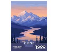 1000 Pieces Jigsaw Puzzles for Adults Denali National Park Poster Jigsaw for Adults Brain Teaser Game Presents for Women Birthday And Unique Gifts 52x38cm/1000pcs