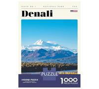 1000 Pieces Jigsaw Puzzles for Adults Denali National Park Travel Art Jigsaw for Adults Family Game Precision Cutting Unique Gifts for Birthday And Christmas 52x38cm/1000pcs