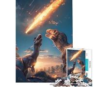 1000 Pieces Jigsaw Puzzles for Adults Dinosaurs Looking Up at A Meteor Toy Intellectual Game Educational Games for The Whole Family Great Gifts And Toys (Size 50x75cm)