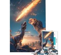 1000 Pieces Jigsaw Puzzles for Adults Dinosaurs Looking Up at A Meteor Toy Intellectual Game Educational Games for The Whole Family Great Gifts And Toys (Size 38x52cm)