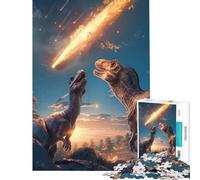 1000 Pieces Jigsaw Puzzles for Adults Dinosaurs Looking Up at A Meteor Toy Intellectual Game Educational Games for The Whole Family Great Gifts And Toys (Size 38x26cm)