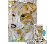 1000 Pieces Jigsaw Puzzles for Adults Dog Animal Gold Decor Help The Brain Exercise Stress Reliever Family Game for Age 14+ Game (38X52CM)