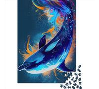 1000 Pieces Jigsaw Puzzles for Adults Dolphin Animal Puzzle Sets for Family Paper Puzzles Brain Challenge Puzzle 1000pcs (38x26cm)
