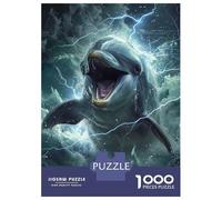 1000 Pieces Jigsaw Puzzles for Adults Dolphin Lightning Adult Jigsaw Puzzle Toy Wall Decor Analysis And Logic for Is Ideal As A Gift 70x50cm/1000pcs