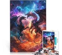 1000 Pieces Jigsaw Puzzles for Adults Dragon Fire And Ice Battle DIY-Spielzeug Geeignet für die Schreibtischdekoration75x50cm