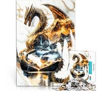 1000 Pieces Jigsaw Puzzles for Adults Dragon of Eternal Dawn Made of cardboard,for 14+ Educational game for families Gifts Ideas。size:26x38cm/10.24x14.96inch