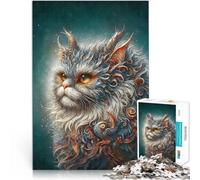 1000 Pieces Jigsaw Puzzles for Adults Dragon Persian cat Lernspiele DIY Spielzeug Geeignet für die Schreibtischdekoration50x70cm