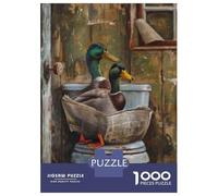 1000 Pieces Jigsaw Puzzles for Adults Ducks Reading Newspaper in Bathroom Adult Jigsaw Puzzle Anti-Stress Toys Difficult Challenge for Is Ideal As A Gift 38x26cm/1000pcs