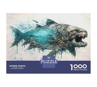 1000 Pieces Jigsaw Puzzles for Adults Dunkleosteus The Legacy of Forgotten Beasts Jigsaw for Adults Brain Teaser Game Presents for Women Birthday And Unique Gifts 70x50cm/1000pcs