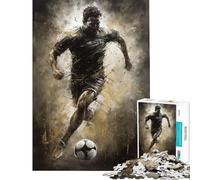 1000 Pieces Jigsaw Puzzles for Adults Dynamic Soccer Player Art Adult Jigsaw Puzzle Relax Games Analysis And Logic Difficult And Challenge (Size 50x75cm)