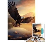 1000 Pieces Jigsaw Puzzles for Adults Eagle Flying Sea Toy Intellectual Game Educational Games for The Whole Family Great Gifts And Toys (Size 50x75cm)