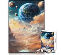 1000 Pieces Jigsaw Puzzles for Adults Earth in The Clouds Cozy And Calming Leisure Fun Seamless Fit High Precision Toy Size 50x75cm