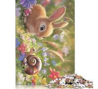 1000 Pieces Jigsaw Puzzles for Adults Easter Cute Bunny Puzzle Sets for Family Wooden Puzzles Brain Challenge Puzzle 1000pcs (75x50cm)