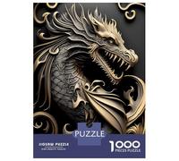 1000 Pieces Jigsaw Puzzles for Adults Elixir of Golden Dragon Jigsaws for Adults Brain Teaser Game Stress Reliever Birthday And Unique Gifts 52x38cm/1000pcs