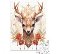 1000 Pieces Jigsaw Puzzles for Adults Elk Deer Puzzle Sets for Family Paper Puzzles Brain Challenge Puzzle 1000pcs (38x26cm)
