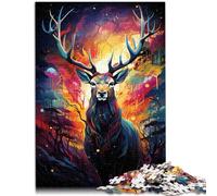 1000 Pieces Jigsaw Puzzles for Adults elk Family Entertainment Toys 26x38cm is ideal as gifts for the whole family for teenager 14+