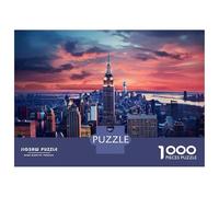 1000 Pieces Jigsaw Puzzles for Adults Empire State Building Sunset Jigsaw Puzzle Family Game Wall Art Unique Gifts for Birthday And Christmas 38x26cm/1000pcs