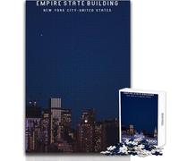 1000 Pieces Jigsaw Puzzles for Adults Empire State Building Toy Intellectual Game Birthday Present Gift For Birthdays Size 38x52cm